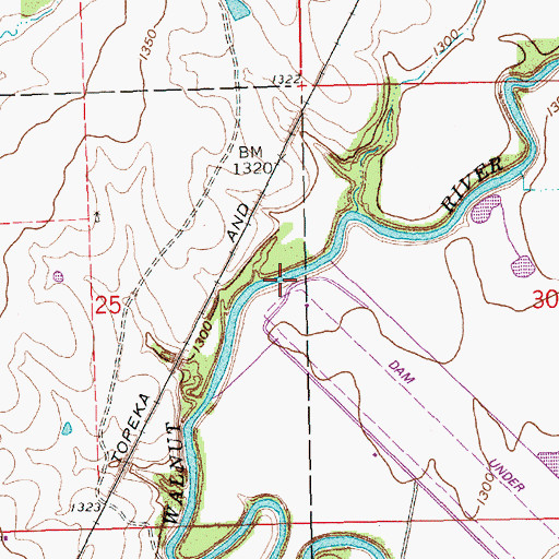 Topographic Map of El Dorado Lake, KS