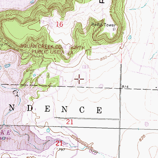 Topographic Map of Elk City State Park, KS