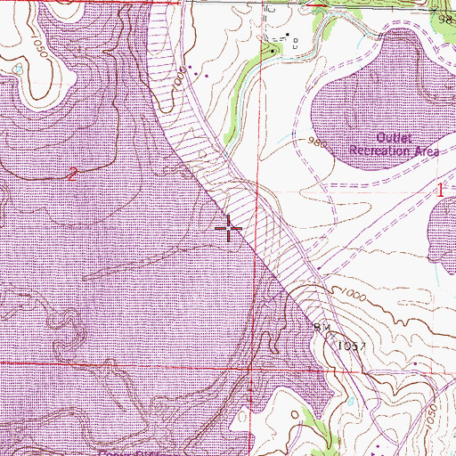 Topographic Map of Melvern Dam, KS