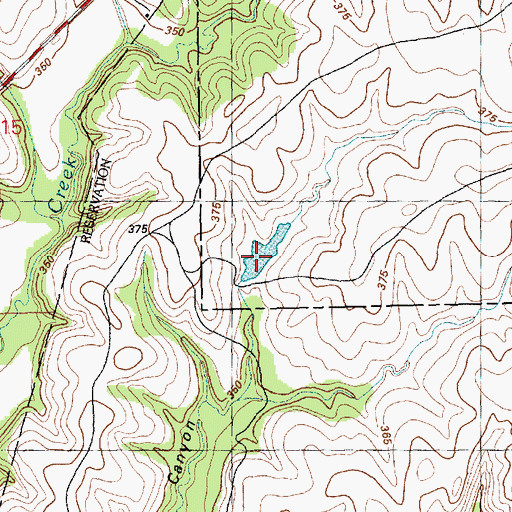 Topographic Map of Breakneck Lake, KS