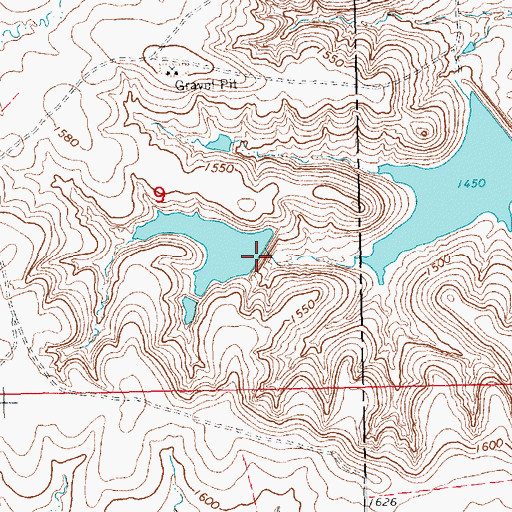 Topographic Map of Upper Wiedemann Dam, KS