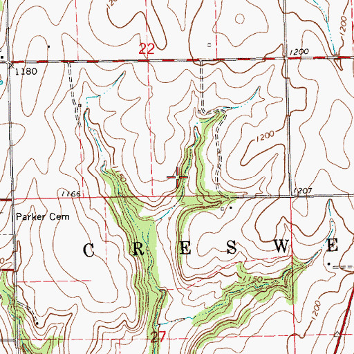 Topographic Map of Lake Wynds Dam, KS
