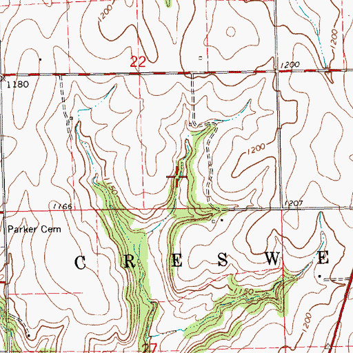 Topographic Map of Lake Wynds, KS