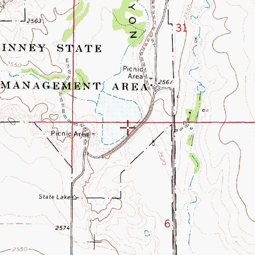 Topographic Map of Finney Lake, KS