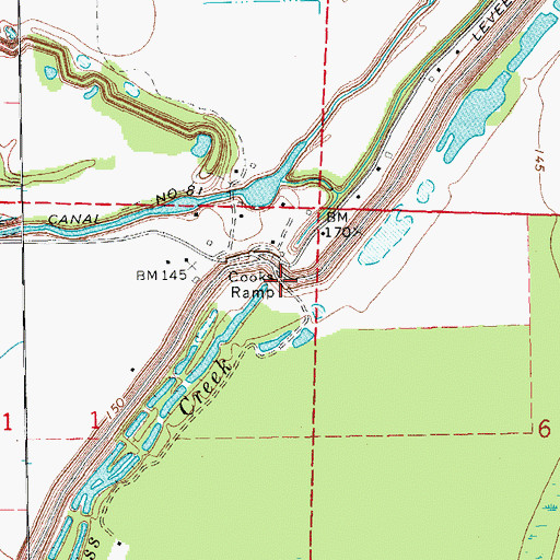 Topographic Map of Cooks Ramp, AR