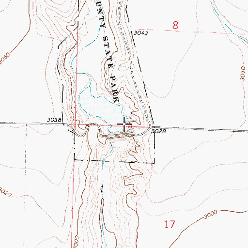 Topographic Map of Logan County State Lake Dam, KS
