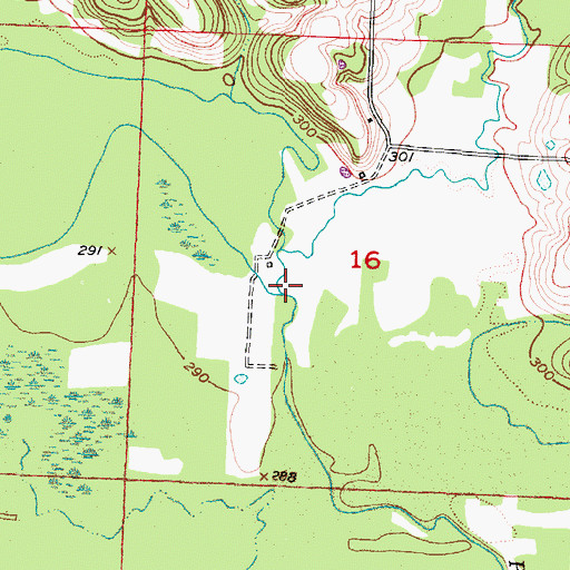 Topographic Map of Cool Easy Creek, AR