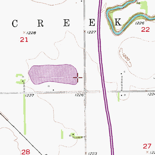 Topographic Map of Saline County State Lake Dam, KS