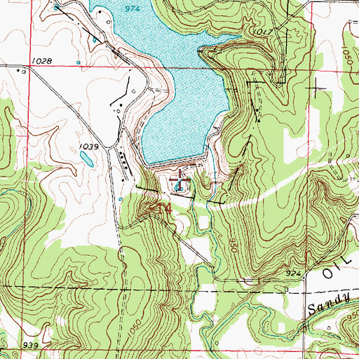 Topographic Map of Woodson County State Park Dam, KS