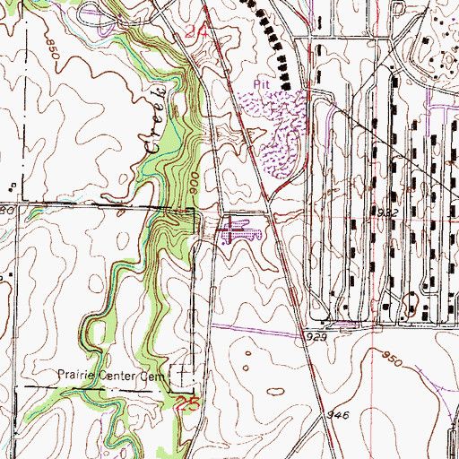 Topographic Map of Roberts Lake, KS