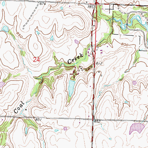 Topographic Map of Moyer Dam, KS