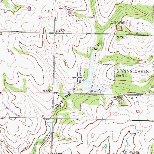 Topographic Map of Baldwin City Dam, KS