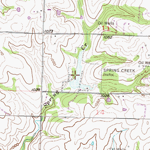 Topographic Map of Baldwin City Lake, KS