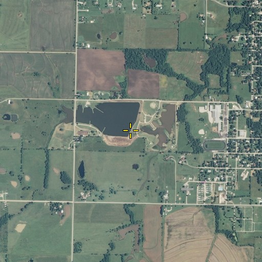 Aerial/Satellite Image of Pleasanton Lake Dam, KS