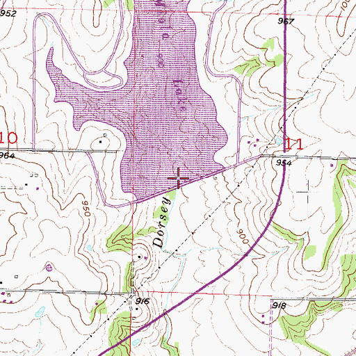Topographic Map of Miola Lake Dam, KS