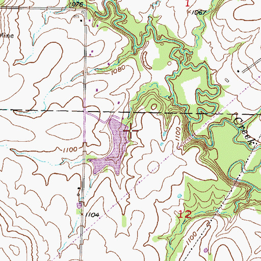Topographic Map of Scranton City Dam, KS