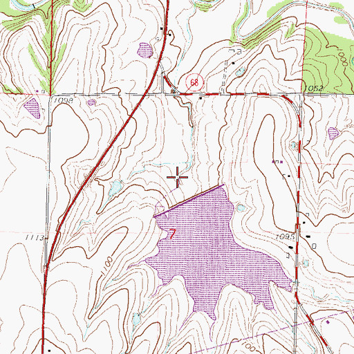 Topographic Map of Lyndon City Dam, KS