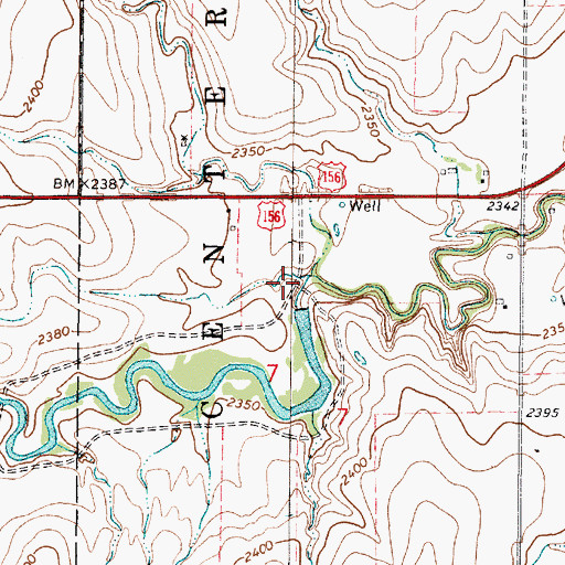 Topographic Map of Hodgeman County Dam, KS