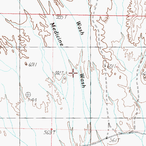 Topographic Map of Fourth of July Wash, AZ