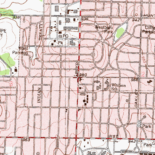 Topographic Map of Forty and Eight Lake, KS