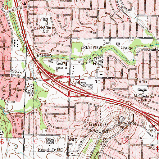 Topographic Map of Hidden Valley Lake, KS