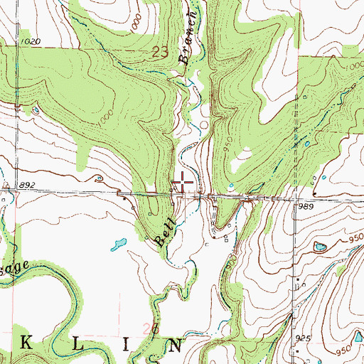 Topographic Map of Hidden Valley Lake Dam, KS
