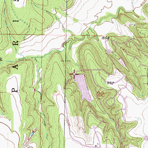 Topographic Map of Lake De Lago Dam, KS