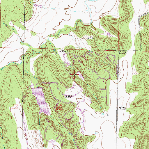 Topographic Map of Timber Lake Dam, KS