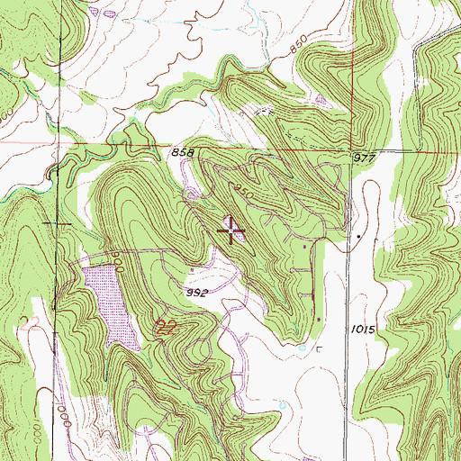 Topographic Map of Timber Lake, KS