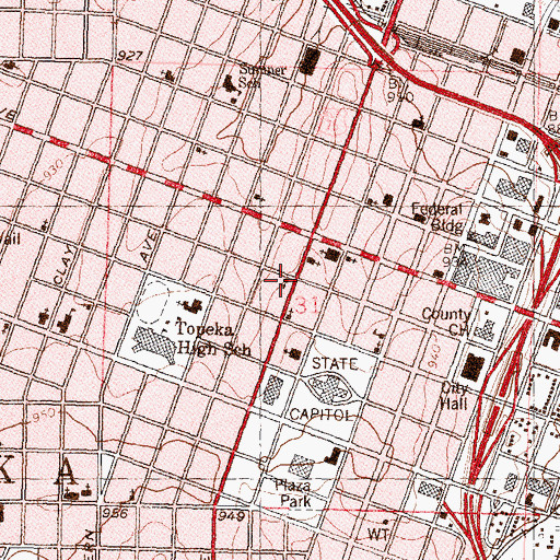 Topographic Map of Saint John American Methodist Episcopal Church, KS