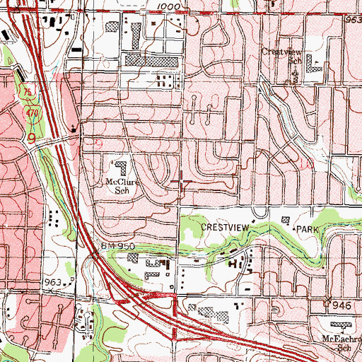 Topographic Map of First Church Christ Scientist, KS