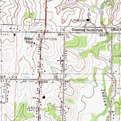 Topographic Map of Bethel Baptist Church, KS