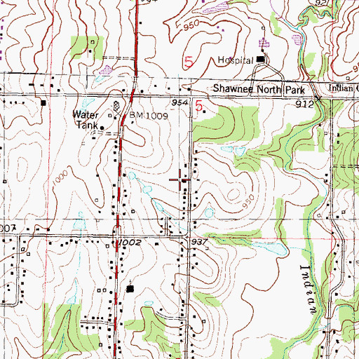 Topographic Map of Bethel Baptist Church, KS