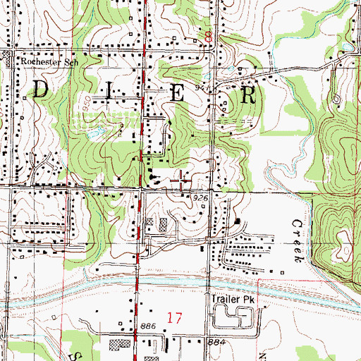Topographic Map of Second Presbyterian Church, KS
