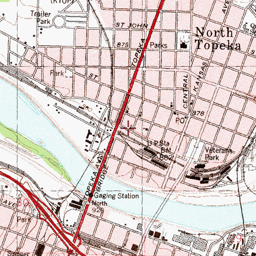 Topographic Map of Saint Mark African Methodist Episcopal Church, KS