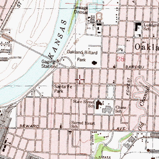 Topographic Map of Saint Pauls Lutheran Church, KS