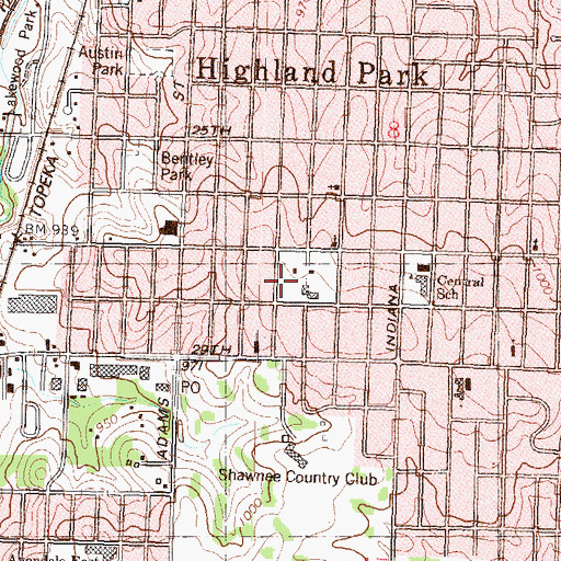 Topographic Map of Saint Matthews Catholic Church, KS