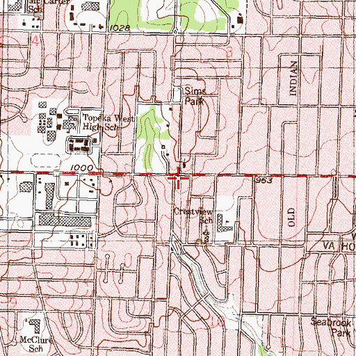 Topographic Map of Unitarian Universalist Fellowship, KS