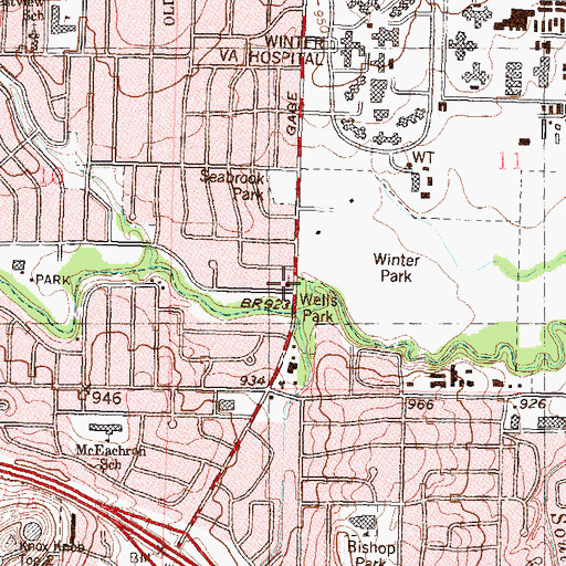 Topographic Map of First Free Will Baptist Church, KS