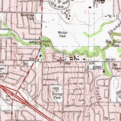 Topographic Map of First Friends Church, KS