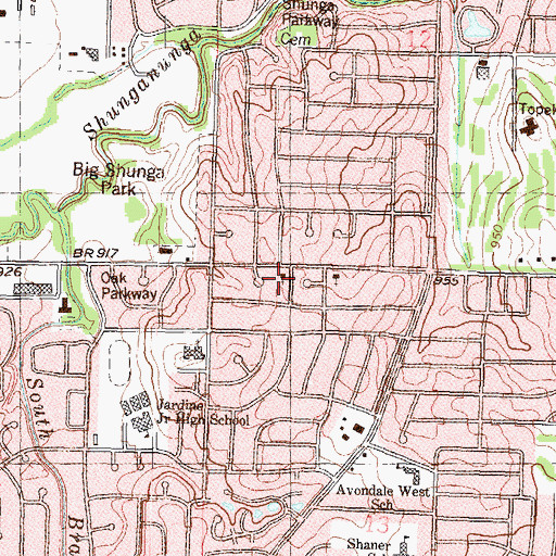 Topographic Map of Our Saviors Lutheran Church, KS