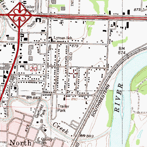 Topographic Map of Sullivan Chapel United Methodist Church, KS
