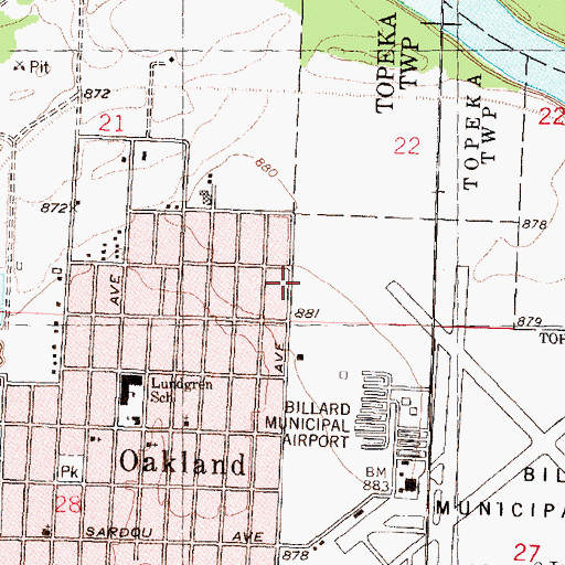 Topographic Map of Gods People United Church, KS