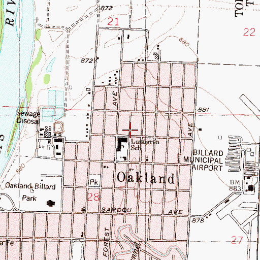Topographic Map of Grace Baptist Church, KS