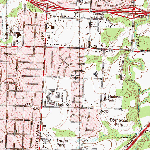 Topographic Map of Miracle Revival Center, KS