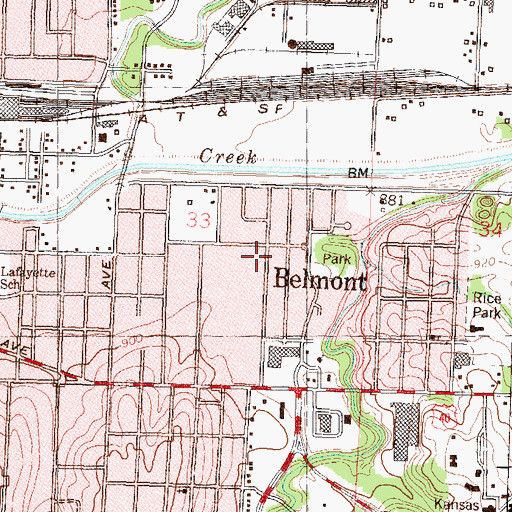 Topographic Map of Truevine Missionary Baptist Church, KS