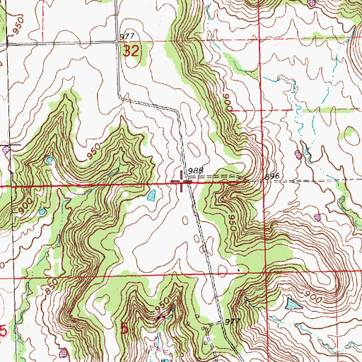 Topographic Map of Chautauqua Hills, KS