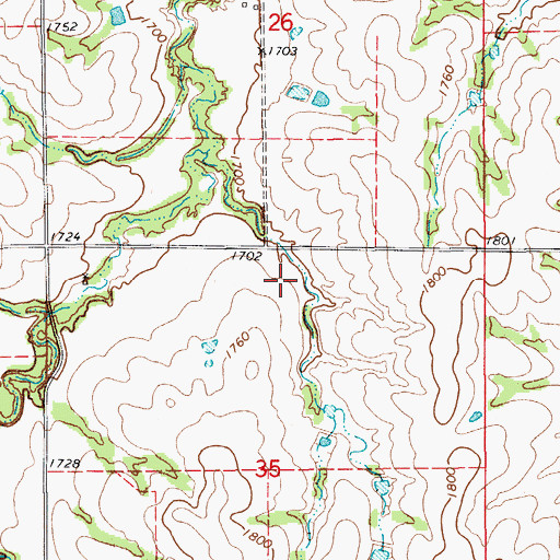 Topographic Map of Blue Hills Upland, KS