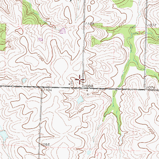 Topographic Map of Glacier Uplands, KS