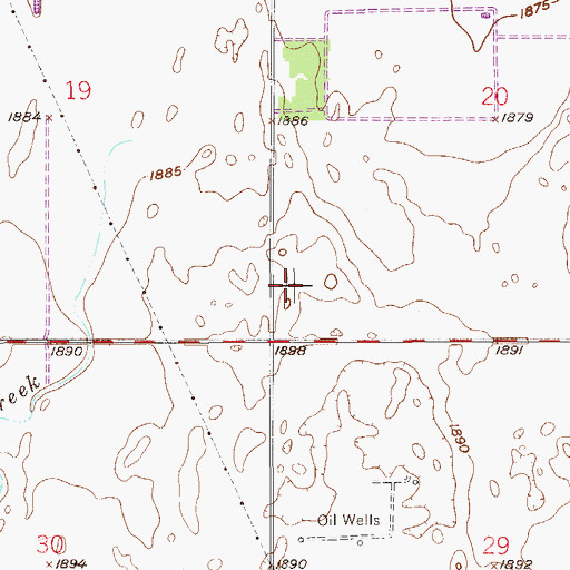 Topographic Map of Great Bend Prairie, KS